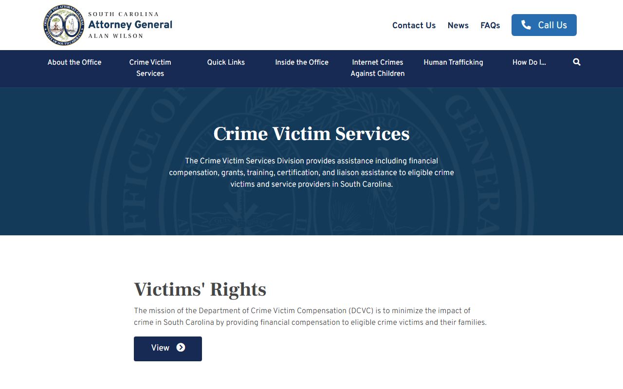 South Carolina victim services criminal court records